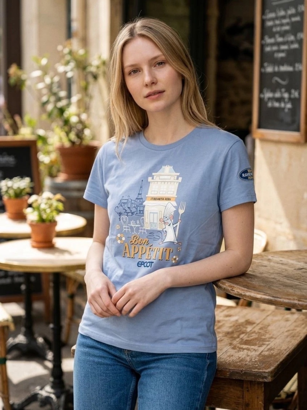 Disney’s Epcot 'Bon Appetit' Ratatouille Light Blue Graphic Tee - Size XL - NWT - Picture 2 of 5